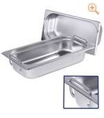 Gastronorm Behälter aus Edelstahl 18/10 / 1/6 GN-Behälter mit Fallgriffen, 65 mm