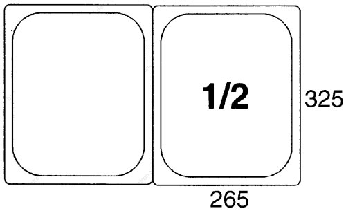 1/2 GN-Deckel aus Polypropylen für Art.5512