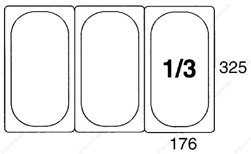 1/3 GN-Deckel aus Polypropylen für Art.5513