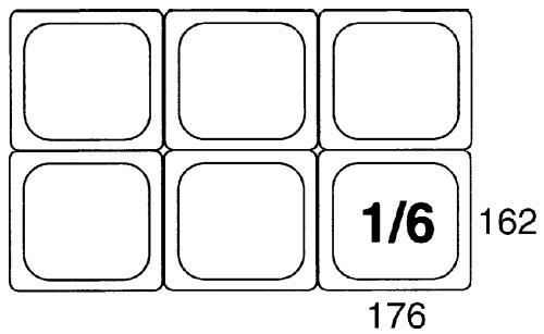 1/6 GN-Deckel aus Polypropylen für Art.5516