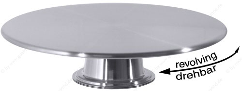 0,7 mm Tortenplatte aus Edelstahl 18/0 0,4 mm oder in mittelschwerer Ausführung Ausführung Leichte | ERK 0,4mm mit zwei Griffen / in leichter