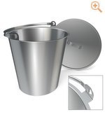 Edelstahl - Eimer ohne Bodenreifen 15 l - 415/015