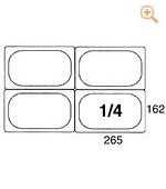 1/4 GN-Deckel aus Polypropylen für Art.5514 - 5514/265