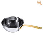 Mini Wok aus Edelstahl 14 cm