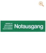 Wortschild NOTAUSGANG grün - 7673/006